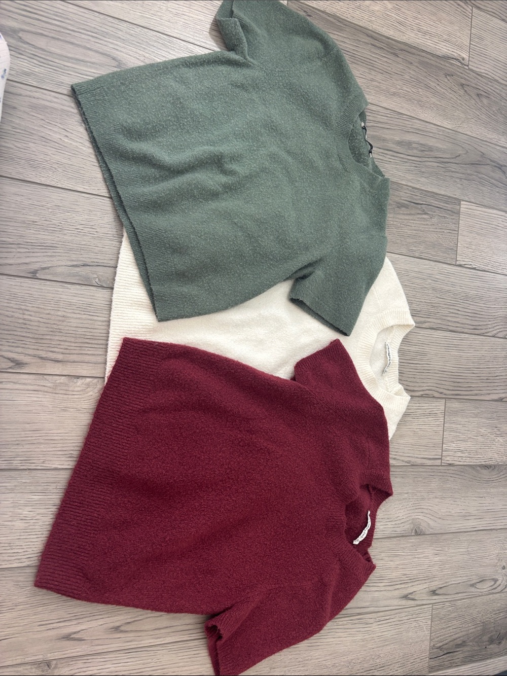 Lot of 3 Abercrombie & Fitch Short Sleeve Sweaters Small